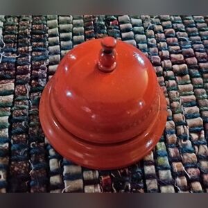 Sale! Vintage Orange Metal Desk Bell